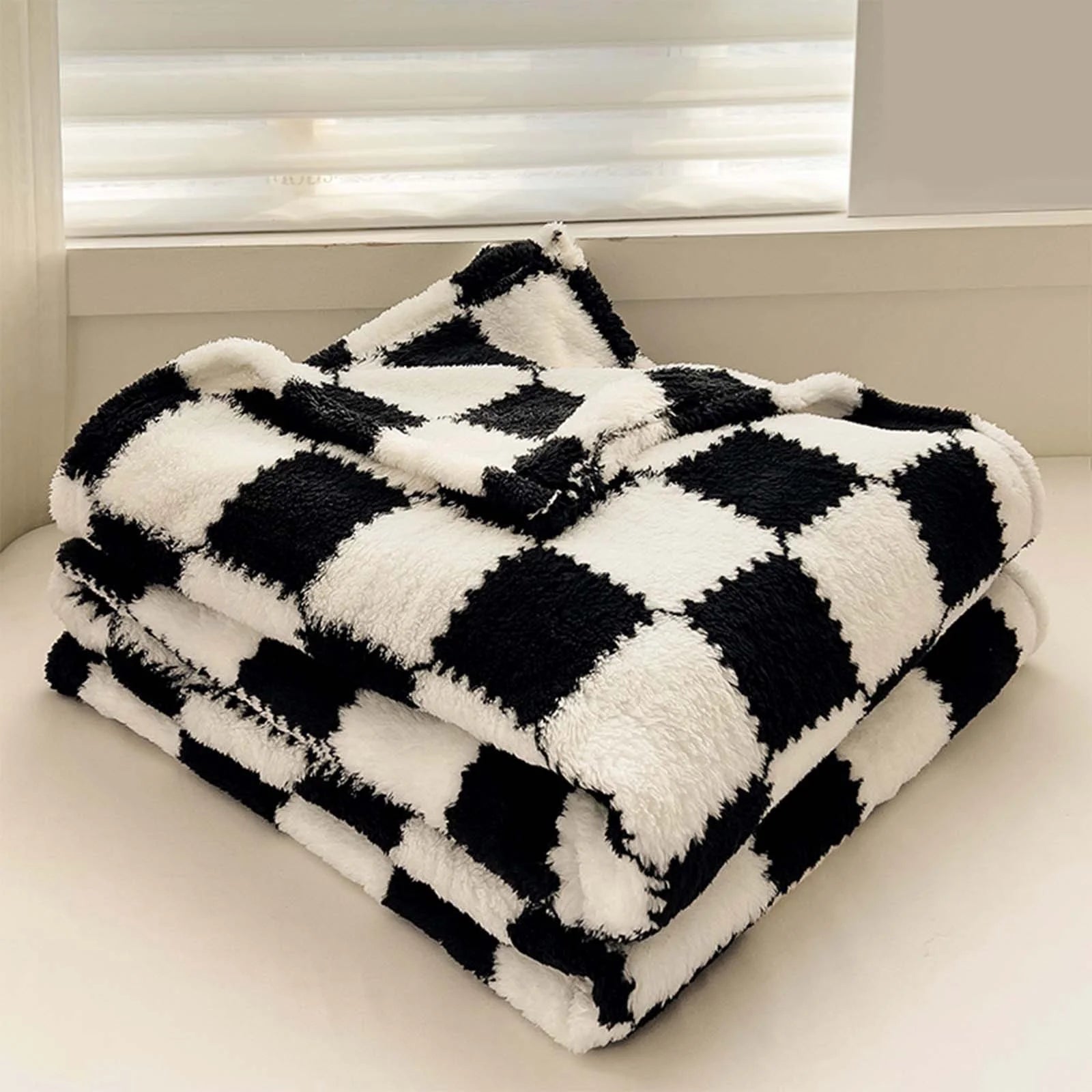 Black Checkered Blanket