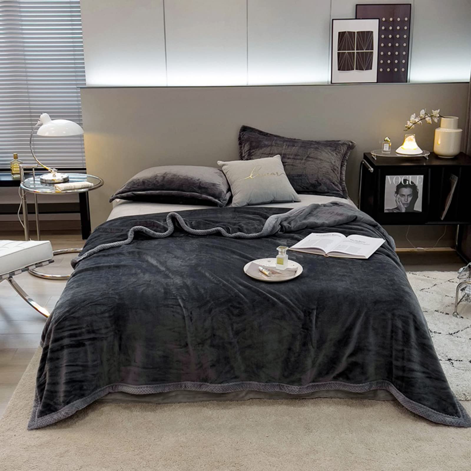 Grey Bordered Blanket