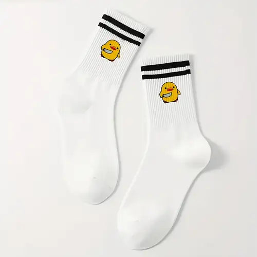 Duck Holding A Knife Socks