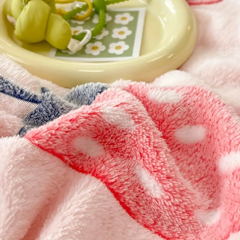 Strawberry Print Pink Blanket