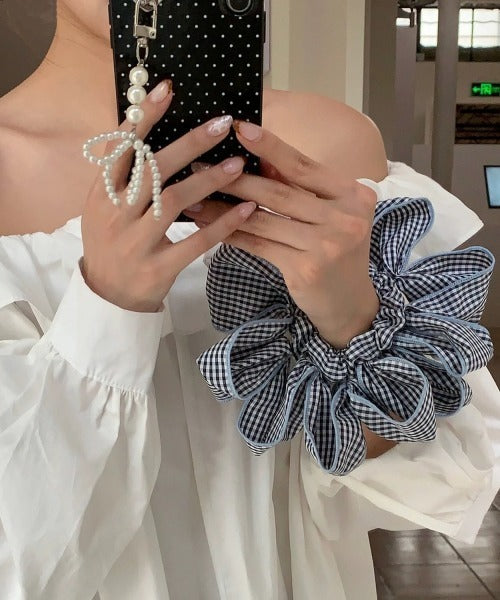 Gingham Loop Scrunchie