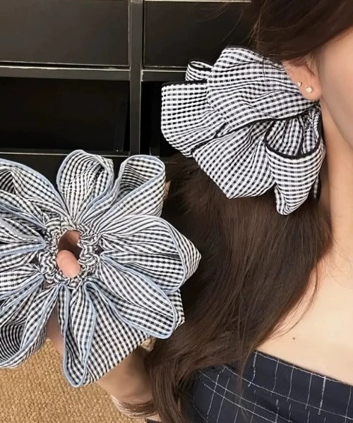 Gingham Loop Scrunchie