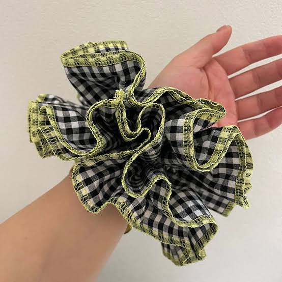 Layered Gingham Scrunchie
