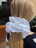 White Lace Layered Scrunchie