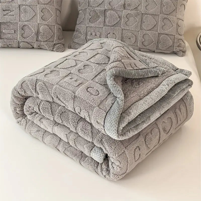 Heart Embossed Blanket