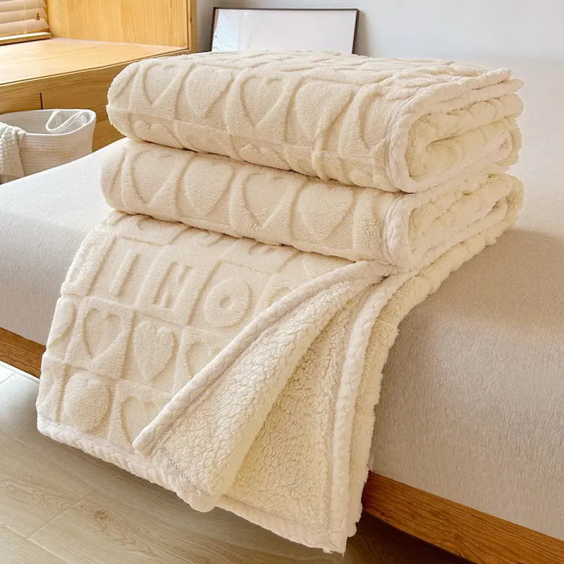 Heart Embossed Blanket