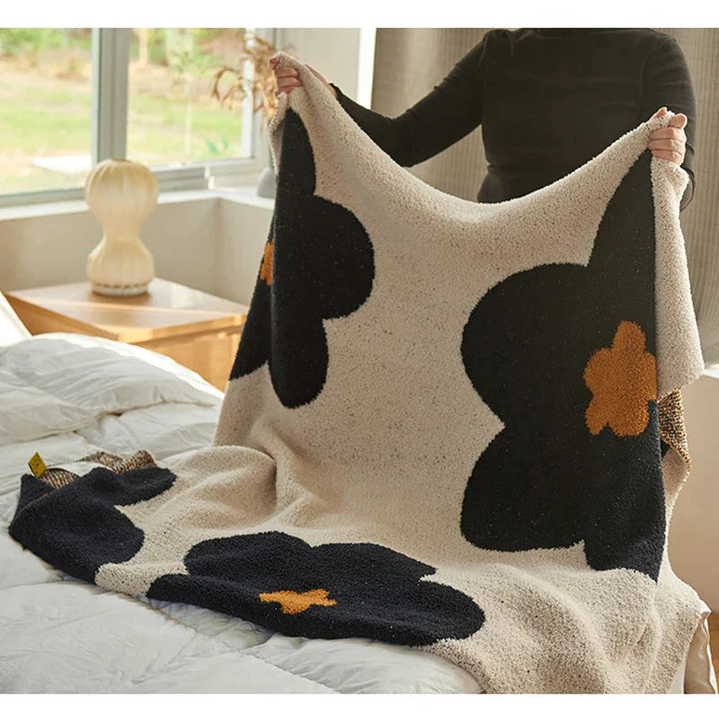 Flower Knitted Blanket