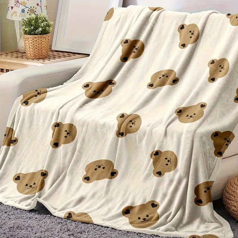 Teddy Bear Print Blanket